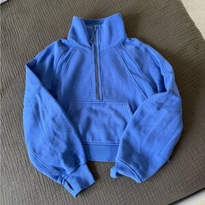 Lululemon Scuba Cropped Funnel-Neck Half Zip